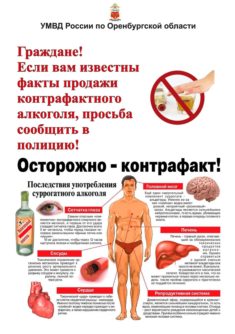 Оренбургские полицейские  предупреждают граждан об опасности контрафактной алкогольной продукции