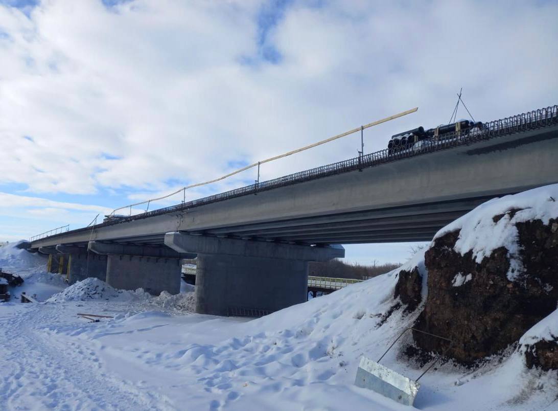 Ремонт моста через реку Большой Кинель в Асекеевском районе идет с опережением графика