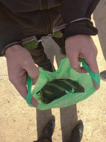 В Новотроицке сотрудники патрульно-постовой службы изъяли у местного жителя пакет с марихуаной   