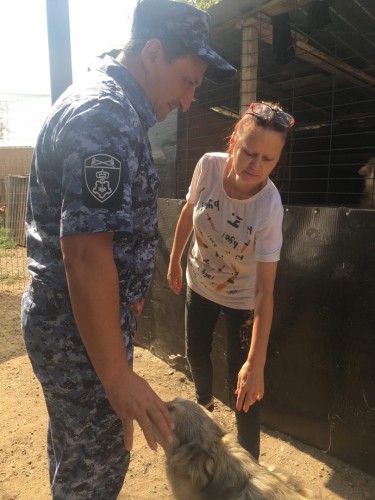 В Оренбурге сотрудники Росгвардии оказали помощь приюту для бездомных животных