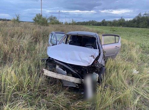 Автоледи съехала в кювет на орской трассе