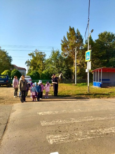 В Оренбургской области сотрудники Госавтоинспекции провели увлекательный урок дорожной грамотности для воспитанников подготовительной группы «Почемучки».