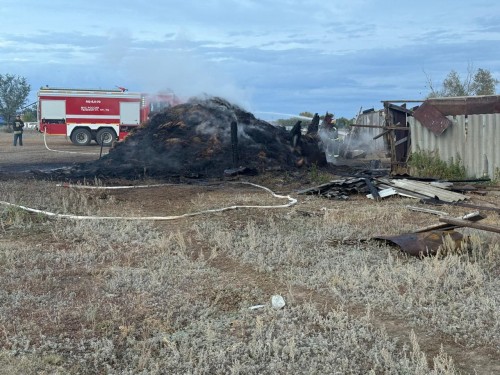В Ясненском районе произошел пожар, уничтоживший около 500 тюков сена В Ясненском районе произошел пожар, уничтоживший около 500 тюков сена