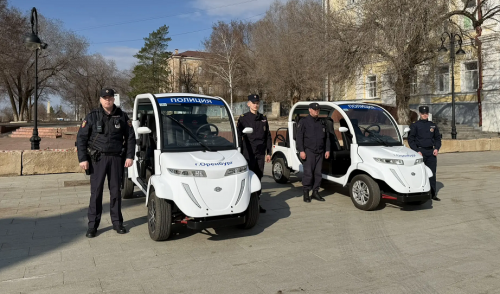 В Оренбуржье полицейские начали патрулировать на электрокарах
