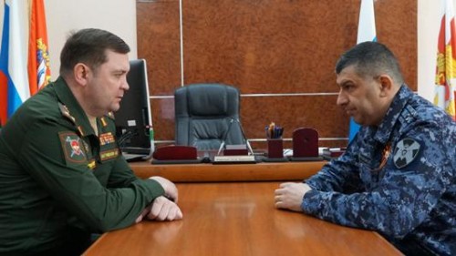 Начальник территориального Управления Росгвардии встретился с военным комендантом военной комендатуры города Оренбурга