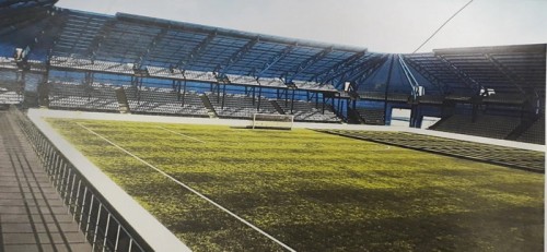 Первые фотографии проекта нового стадиона «Газовик»