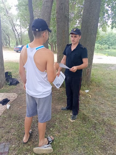 Сотрудники ОМВД России по Саракташскому району проводят рейдовые мероприятия в местах купания жителей района