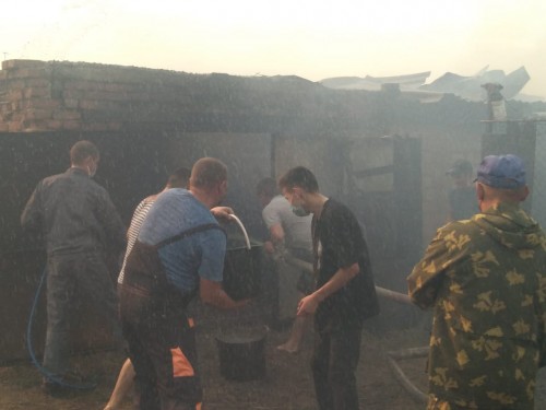 Сотрудники Росгвардии помогли потушить крупный пожар в Оренбургской области