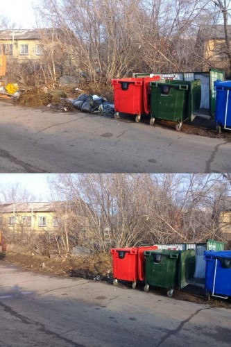 В Оренбурге очистили от мусора 113 контейнерных площадок