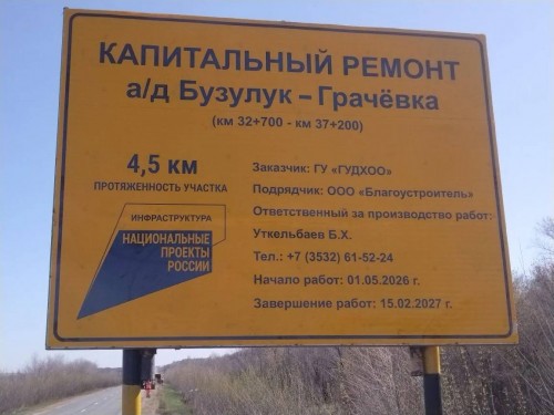В Грачевском районе начался капитальный ремонт дороги Бузулук – Грачевка В Грачевском районе начался капитальный ремонт дороги Бузулук – Грачевка