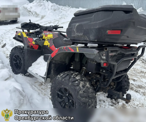 Оренбуржец получил наказание за пьяную поездку на снегоболотоходе